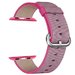 Curea iUni compatibila cu Apple Watch 1/2/3/4/5/6/7, 38mm, Nylon, Woven Strap, Electric Pink